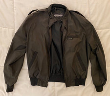 Members Only Vintage Full Zip Black Lightweight Bomber Jacket 40 By Europe Craft