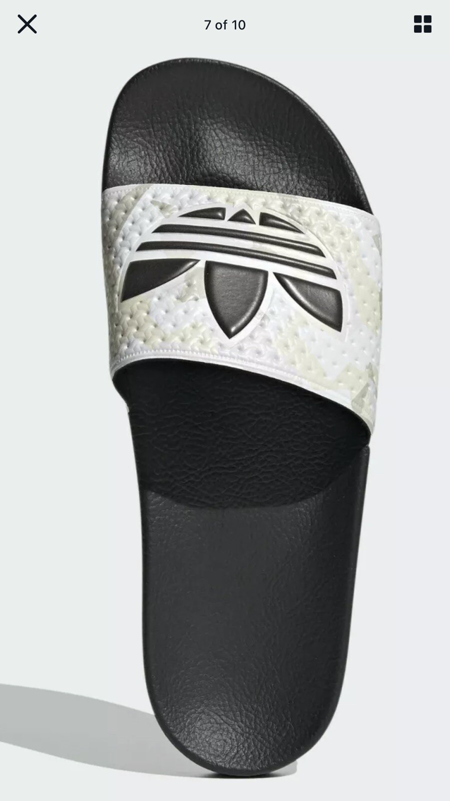 Rare adidas Adilette Slides Men's 6 Camo Print Sand Black FW4391 Made in Italy image 5