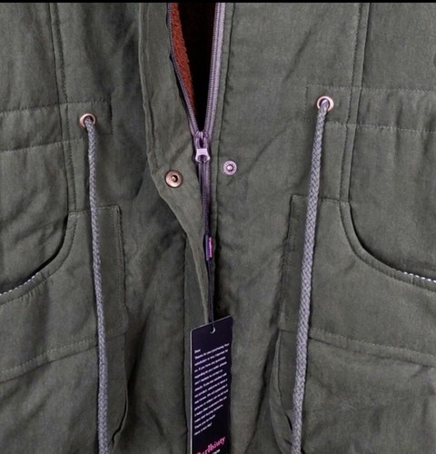 Womens Dark Olive Winter Faux Fur Lining Parka NWT Sz Small by Curlbiuty - Picture 5 of 9