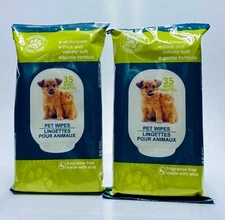 2 Greenbrier Kennel Club 35 PET WIPES Fragrance Free Gentle Formula All Purpose