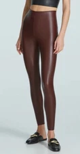 NEW Commando Perfect Control Faux Leather Leggings - SLG06 - Oxblood - Large