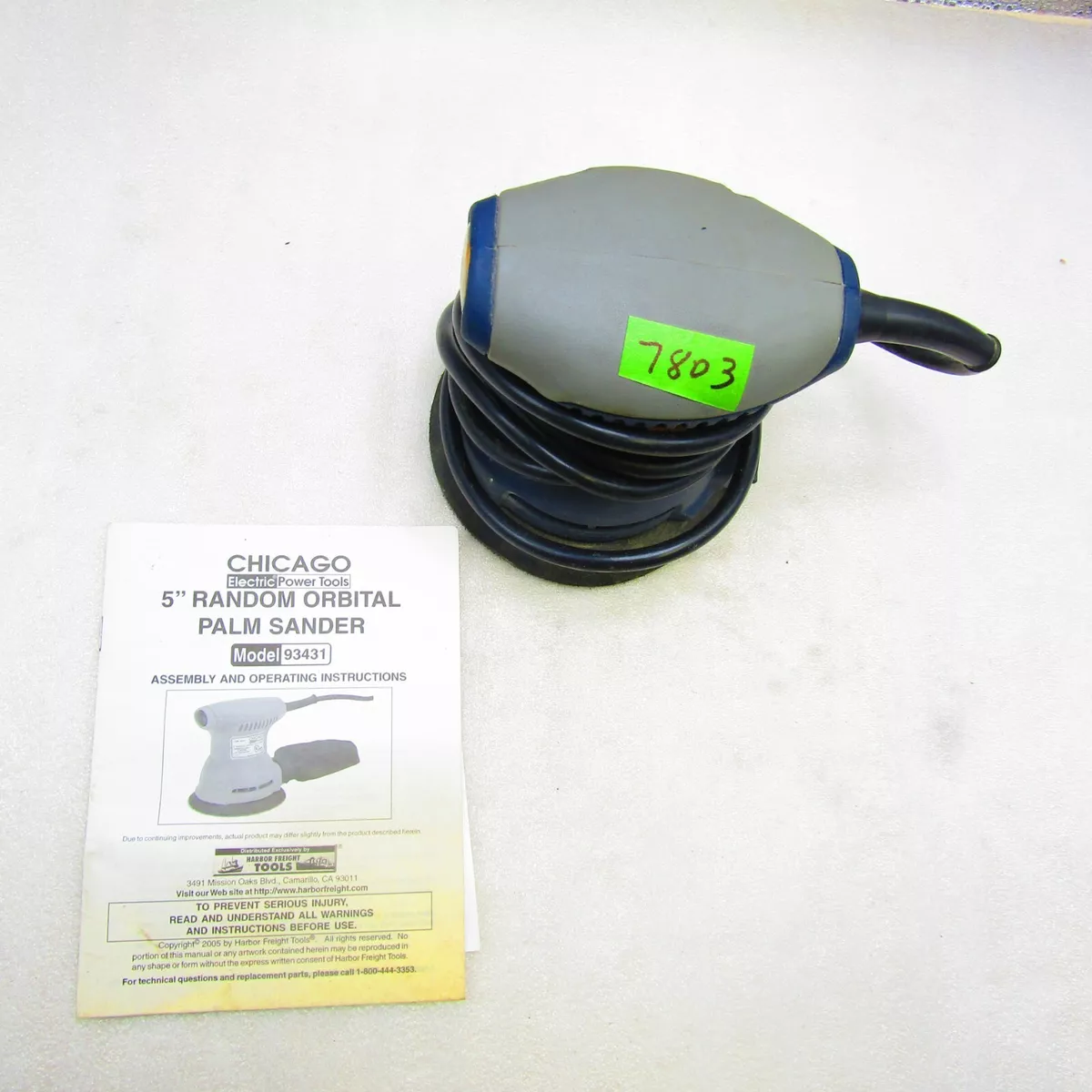 Random orbital sander by Chicago Electric 93431 eBay