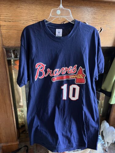 Mens Chipper Jones Atlanta Braves MLB Baseball Shirt Sz L