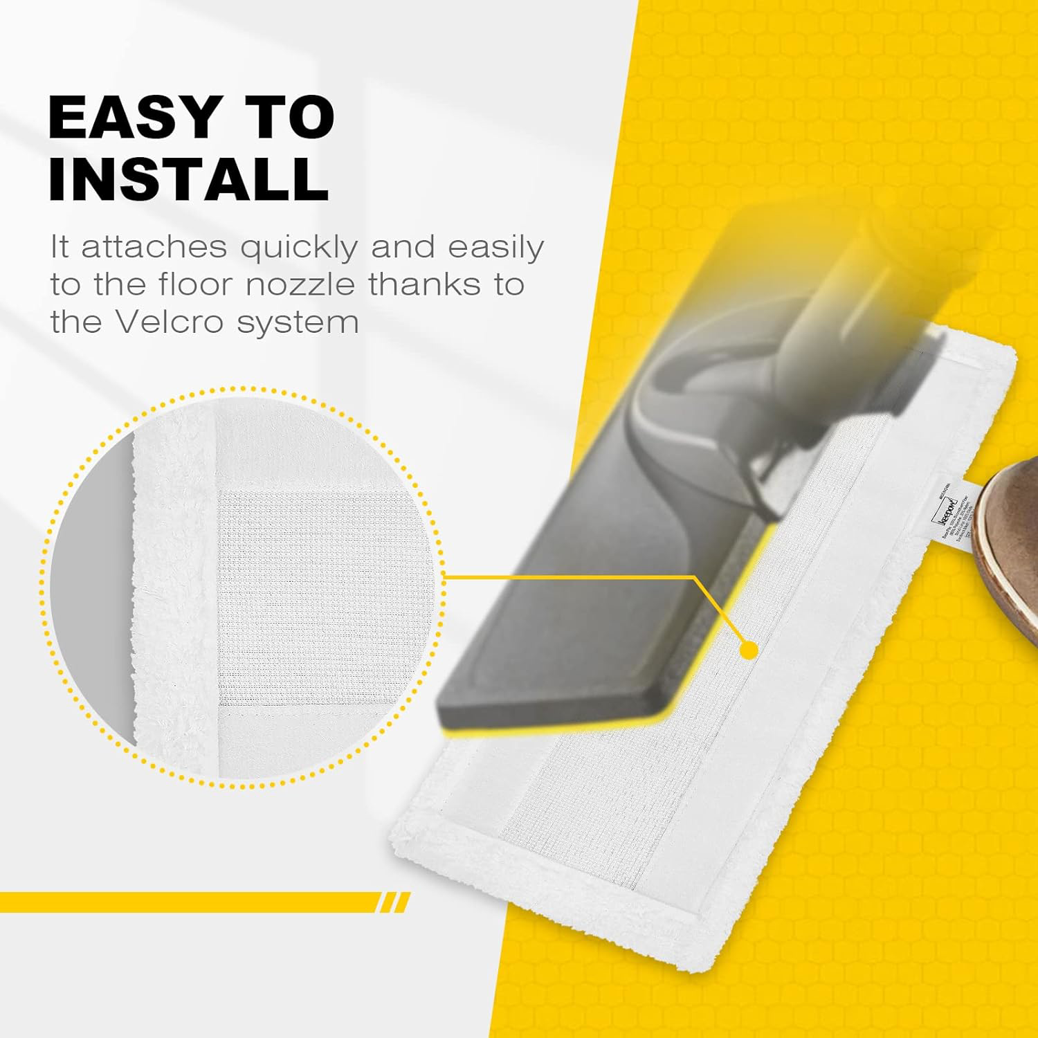 KEEPOW 8 Pack Karcher Steam Cleaner Pads, Steam Cleaner Accessories for