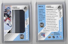 2018-19 UPPER DECK SP GAME USED HENRIK LUNDQVIST WINTER CLASSIC BANNER YEAR