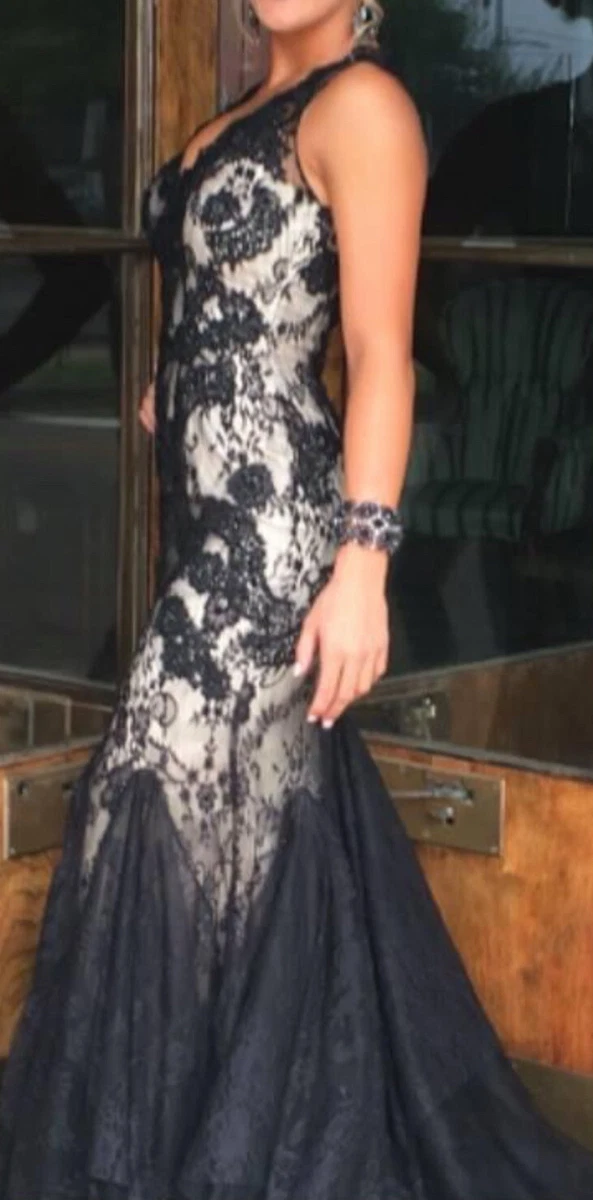 Sherri hill black store long dress
