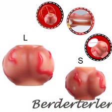 Deep Veins Realistic Knot Penis Sleeve Girth for Men Enlarge Silicone Male Ring