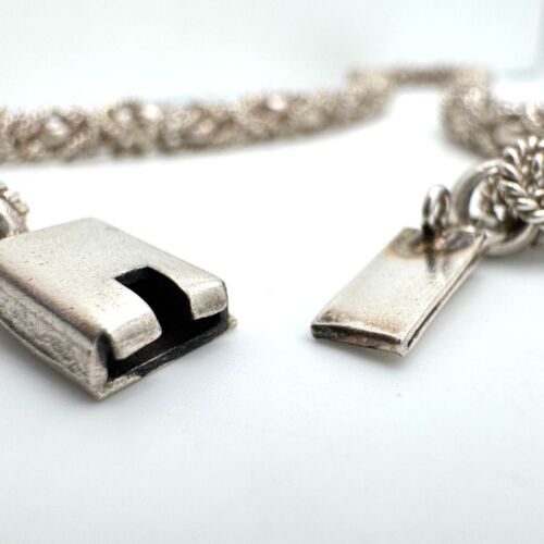 Vintage mexikanische 925 Sterlingsilber byzantinische Gliederkette Halskette 18" - Bild 4 von 6