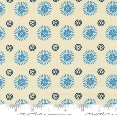 Cadence Dots Cream Cornflower 11917 21 Moda #1- By The Yard