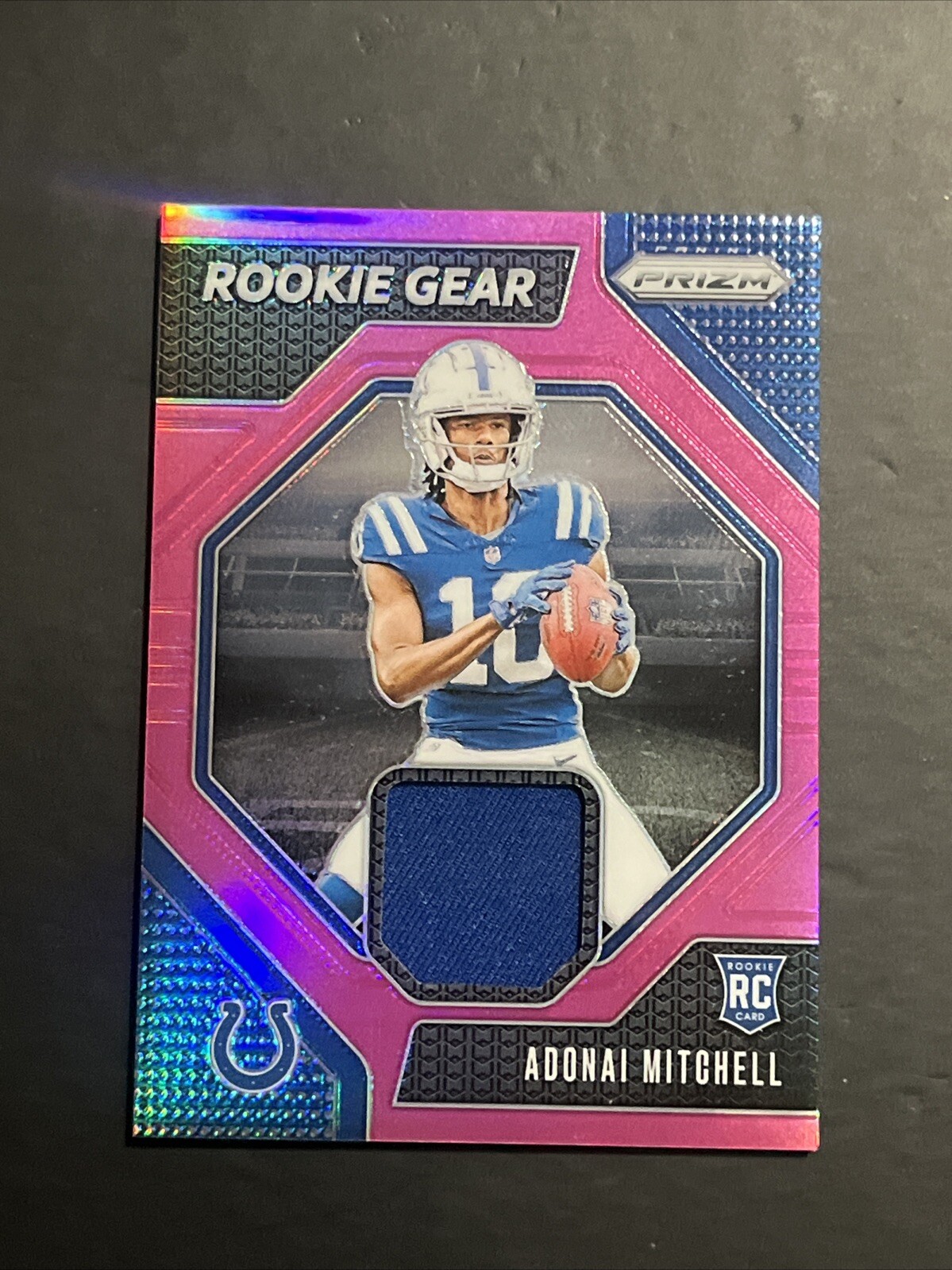 2024 Panini Prizm NFL Adonai Mitchell #RG-AML Rookie Gear Pink Prizm RC Colts