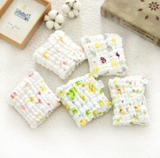 Large 8 pack Baby Wash Cloth 10"x10" Muslin Cotton Quick Dry Newborn Burp Cloth