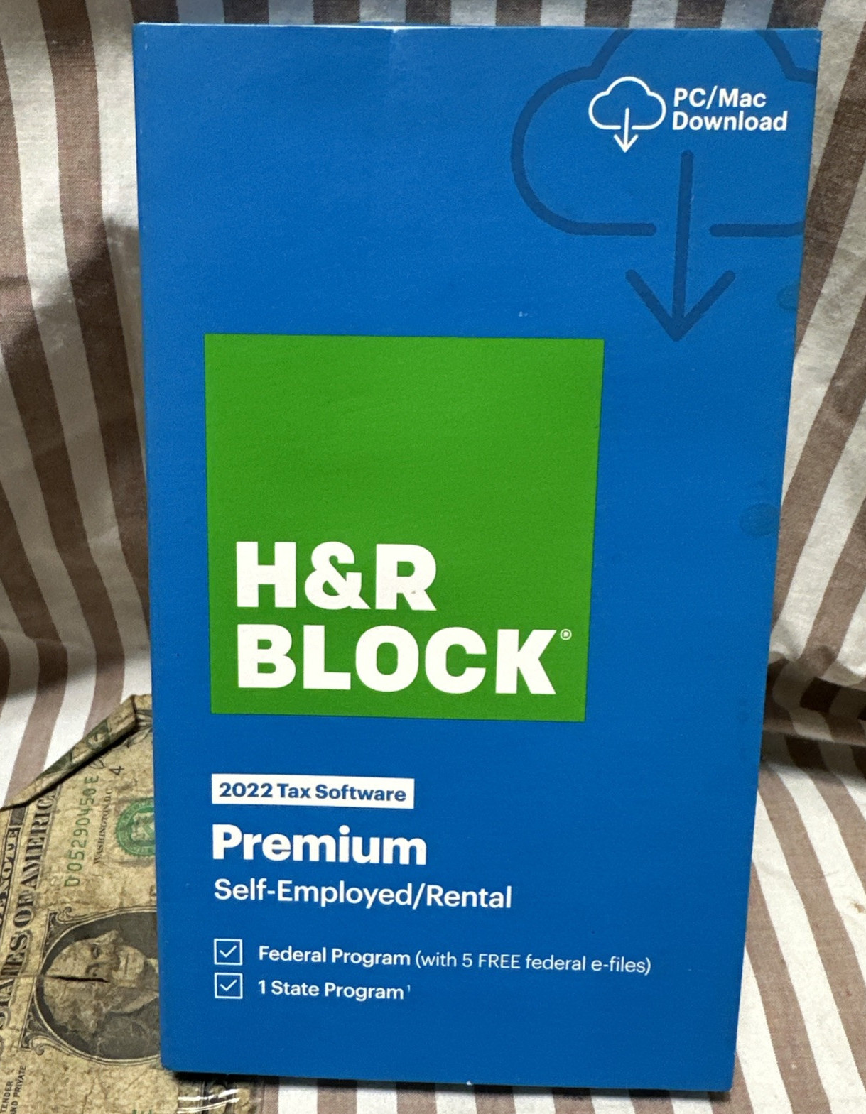 SEALED 2022 H&R BLOCK PREMIUM SELF EMP RENTAL FED STATE WIN MAC Turbotax HR USA