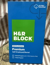 SEALED 2022 H&R BLOCK PREMIUM SELF EMP RENTAL FED STATE WIN MAC Turbotax HR USA