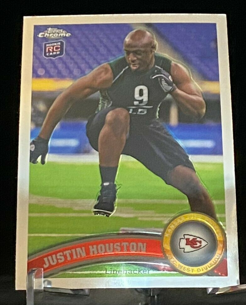 2011 Topps Chrome Rookie Card #115 Justin Houston Kansas City Chiefs