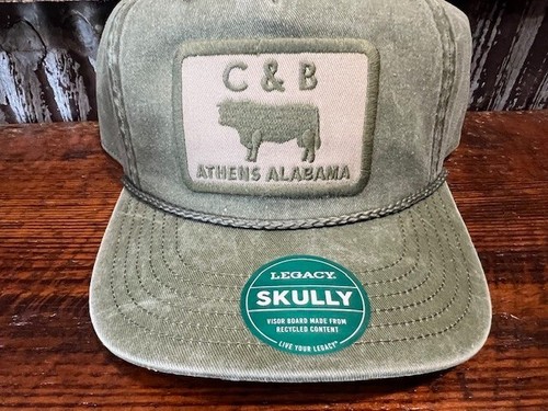 New C&B Farm + Outdoors Legacy Skully Vintage Style Rope Cap Hat Bull Mallard - Picture 2 of 3