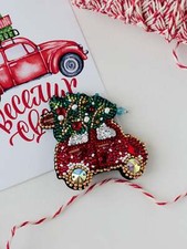 Abris Art Bead Embroidery Decoration Kit - Christmas car AD-211