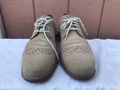 Cole Haan LunarGrand Wingtip Oxford Tan Suede C10228 Mens 10.5 M Cole Haan Lunargrand Suede Wingtip Oxford C10228 Mens Size  main image 4