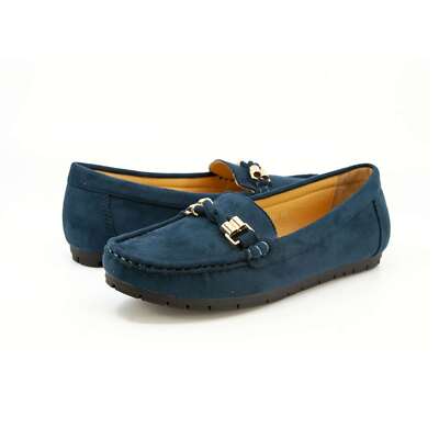 Women Patrizia Ranchera Moccasin Loafer Comfort Lightweight Navy Blue Shoes  - Main Image