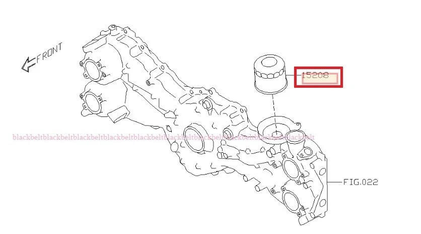 SUBARU BRZ 2016- Filtro de aceite genuino completo OEM JDM Japón 15208AA130 Foto 2 de 2