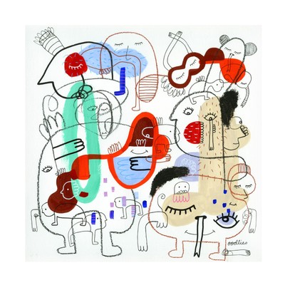 'Slurp' Canvas Art by Oodlies