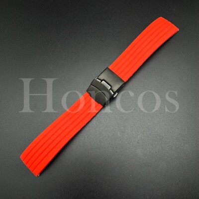 18 20 22 MM Silicone Rubber Watch Strap Band Waterproof Clasp Fits Casioak Red