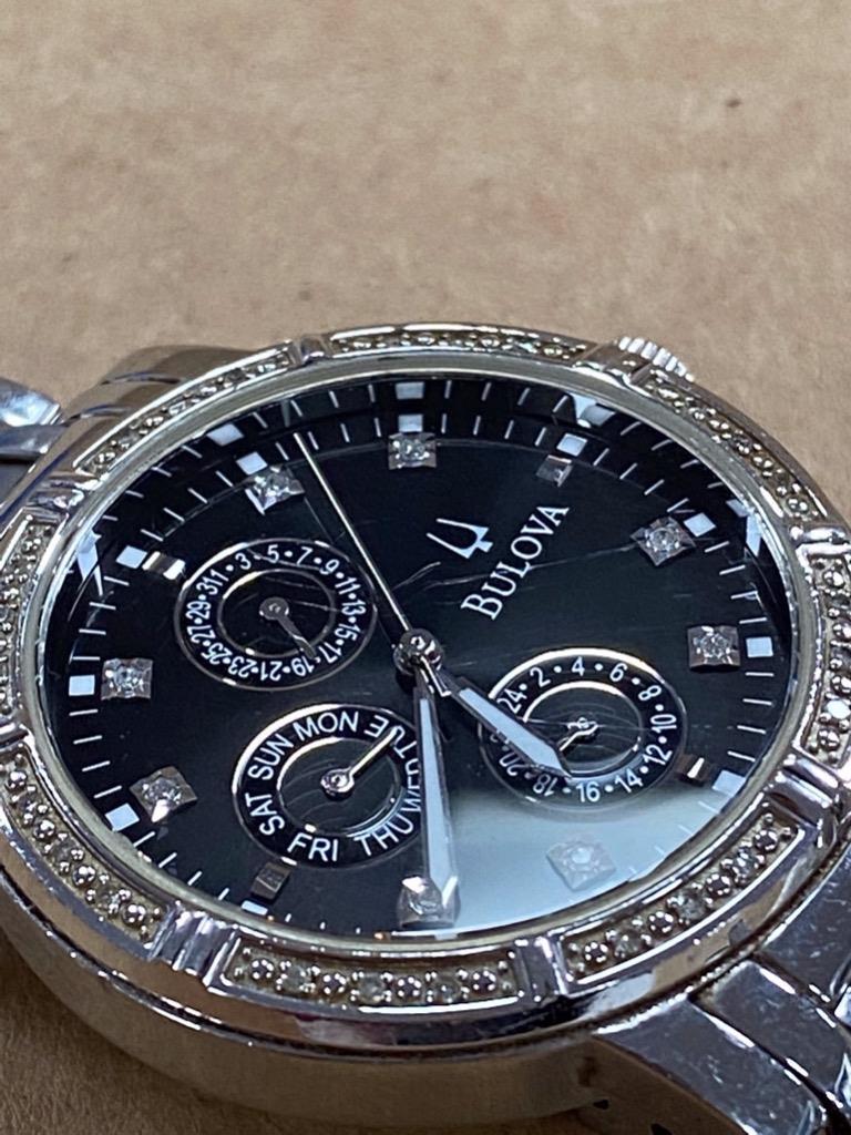 BULOVA 96E04 BLACK DIAL DIAMOND ACCENT CHRONOGRAPH 39mm SS BULOVA 96E04 BLACK DIAL DIAMOND ACCENT CHRONOGRAPH 39mm SS