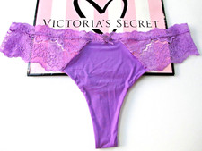 VICTORIA'S SECRET DREAM ANGELS Thong Panty VS Purple Tease S M L XL Lace Trim