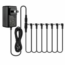 UL 9V 1A Guitar Effect Pedal Power Supply Adapter  7 way Daisy Chain Cable Kit