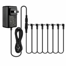UL 9V 1A Guitar Effect Pedal Power Supply Adapter + 7 way Daisy Chain Cable Kit