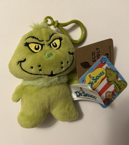 Aurora Dr. Seuss The Grinch Collectible Plush Keychain NEW