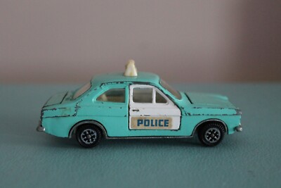 Dinky Toys 3.9” FORD ESCORT Diecast POLICE CAR Vintage MECCANO