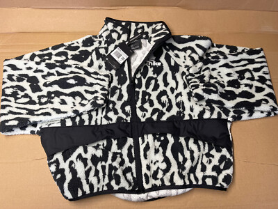 Nike Women's Sz XS Fleece Zip Up Jacket Over Size Fit (CU6591 070) | eBay UK