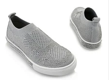 BERNIE MEV "GLAMOUR" FLY KNIT AND SPARKLE DETAIL SHOES