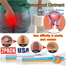 2PCS HEALMUSZ Hemorrhoid Cream, Herbal Hemorrhoids Cream, for Men and Women 42g