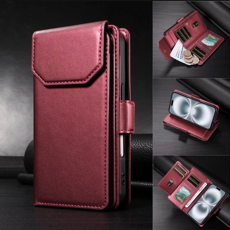 Lujosa Funda Protectora Cartera con Enchufe Multi Tarjeta Para OnePlus 3/3T/1+X/1+2 Estuche Foto 4 de 4