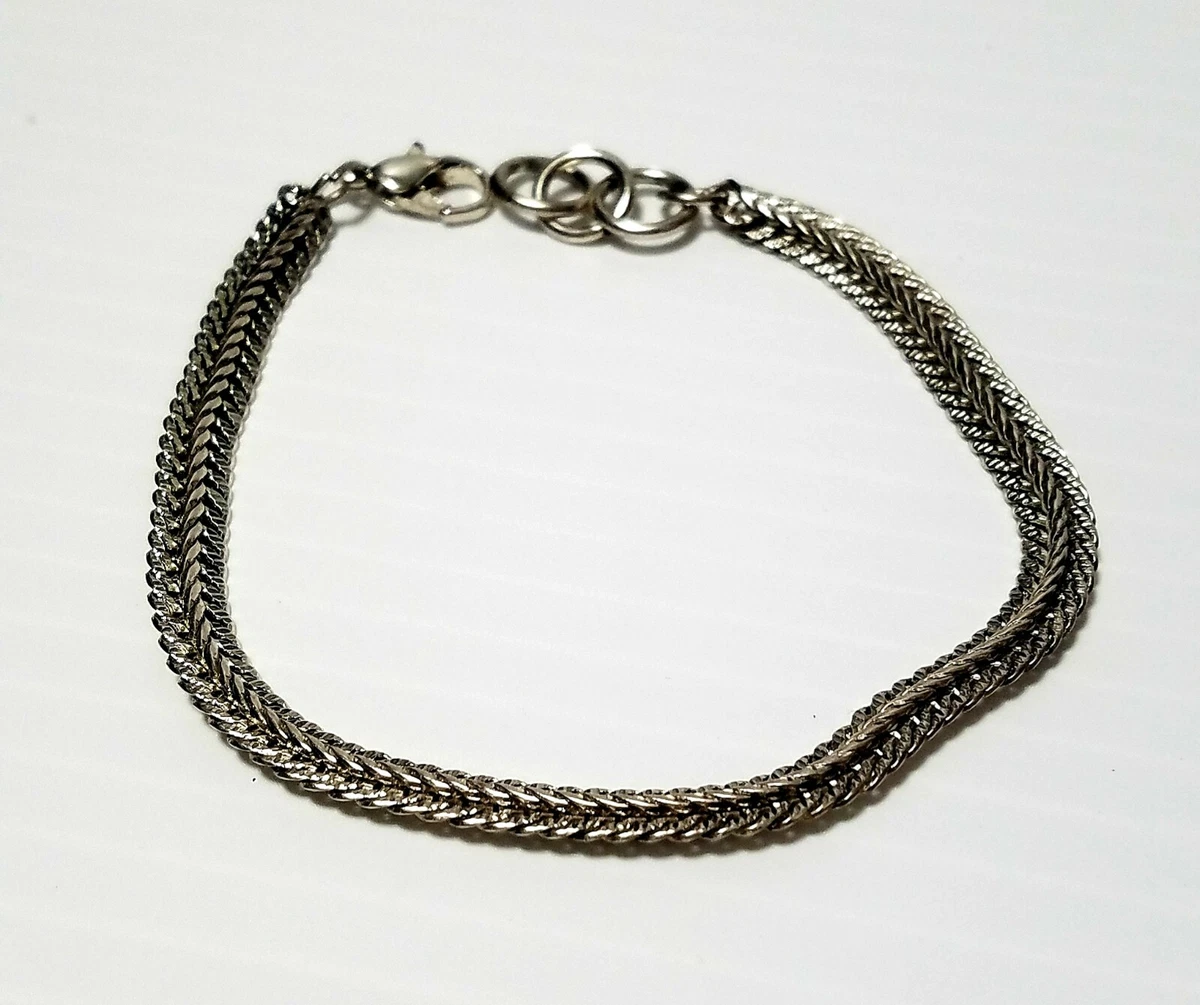 Metal Rope Chain Bracelet Silver Color 8