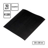 Wasserschleifpapier 50 Blatt Nass-Schleifpapier KöRnung 1200 Feines Sandpapier