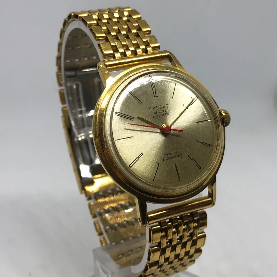 POLJOT de Luxe 1MChZ KIROVA CHAPADO EN ORO URSS AÑOS 60 automático AU Foto 3 de 4