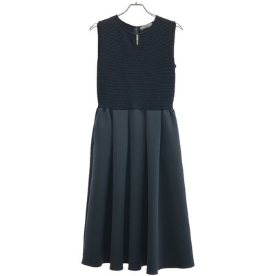 Rene René rib knit pearl ensemble dress 6312130 navy 36 Used MESC  