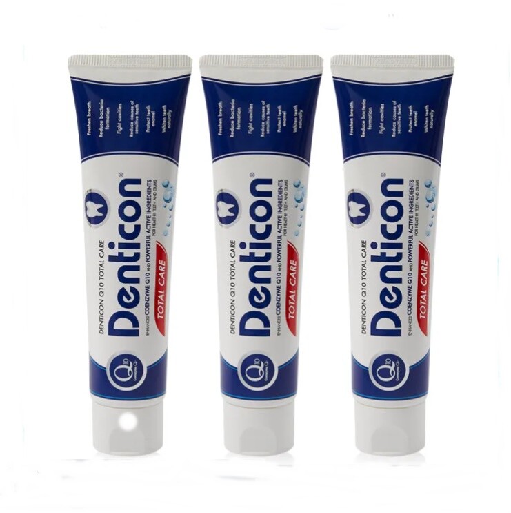 Denticon Toothpaste Q10 Total Care Formula Reduce Plaque & Sensitive ...