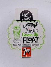 Vintage 1960’s 7 Up Soda Pop In Store Advertising Bottle Topper Beat The Heat