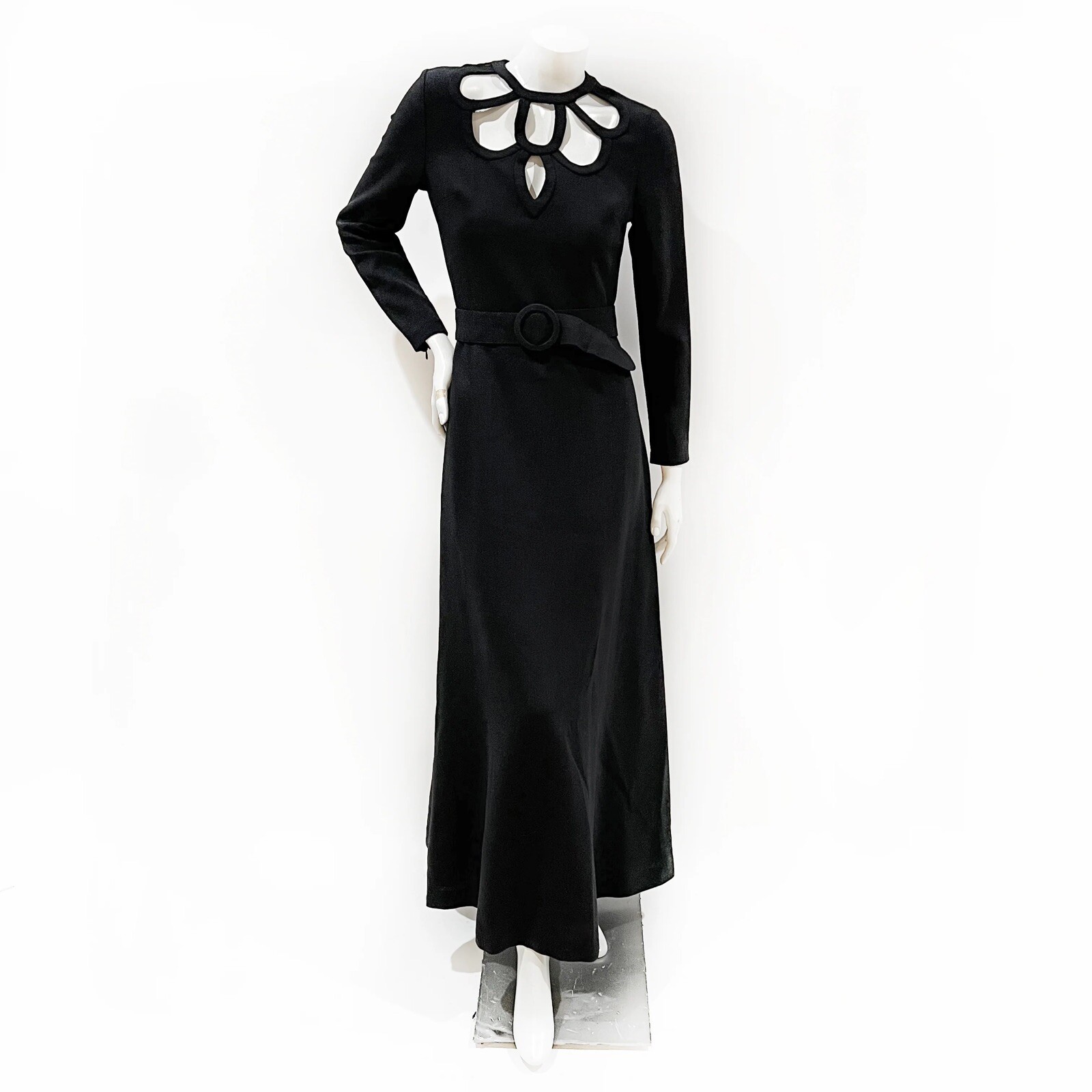 Vintage Louis Feraud Cut Out Maxi Dress 1974