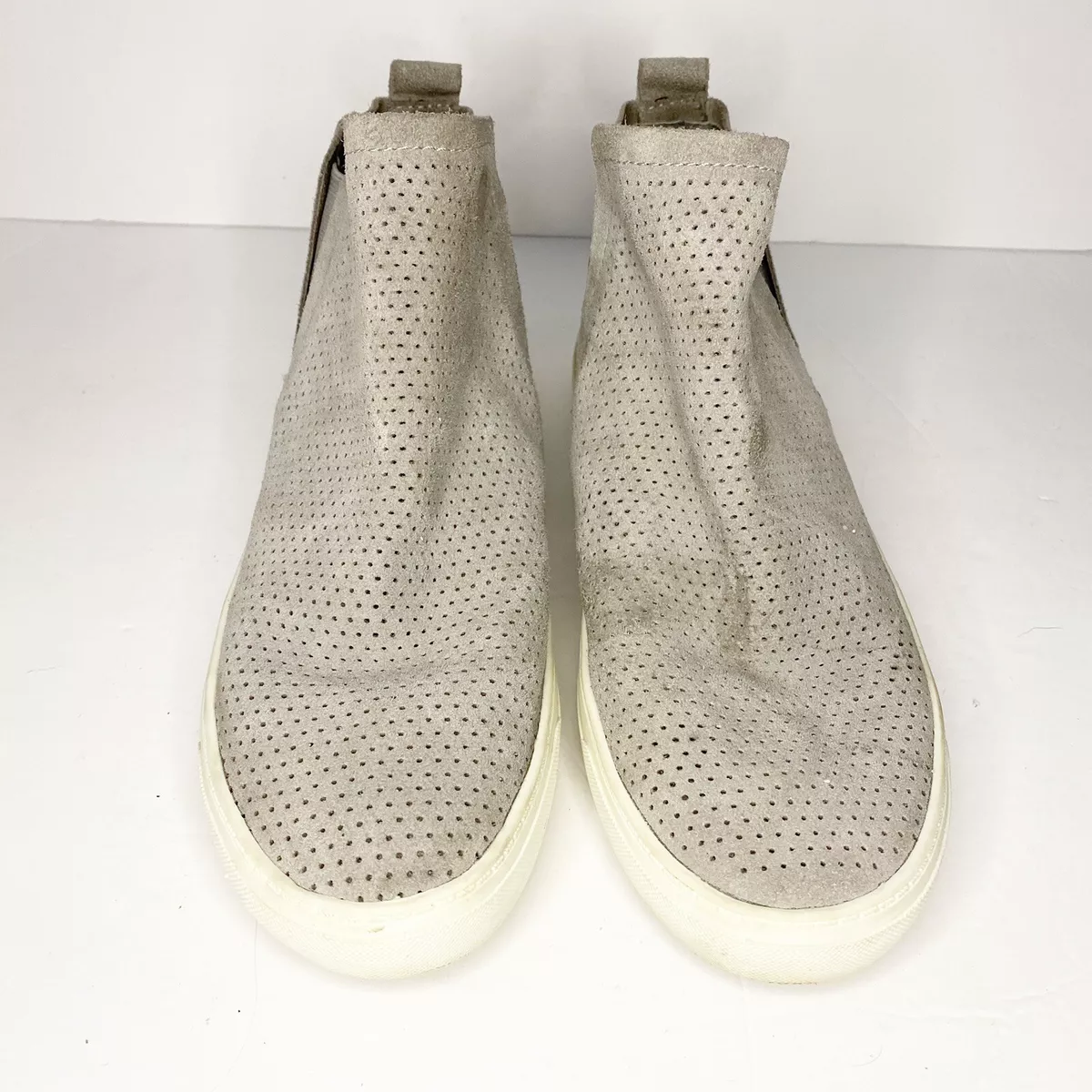 Dolce Vita Women s Xane Perforated Suede Gray Sneaker Elastic