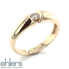 Brillantring Gold Solitär 0,16ct Diamant 585er Gelbgold 14kt Damen Antrag 1344