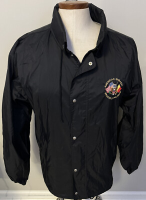 US Embassy Men's Lined Satin Nylon Bomber Jacket - Brussels, Belgium Size XL