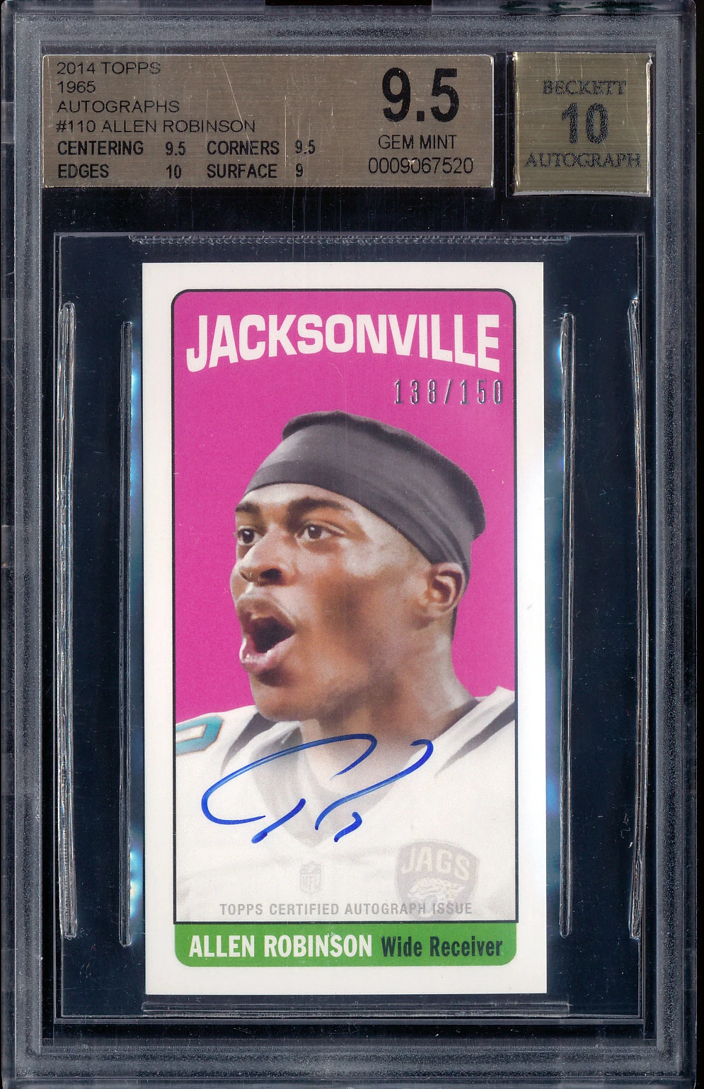 Allen Robinson Topps 1965 Rookie Autographs #110 Base