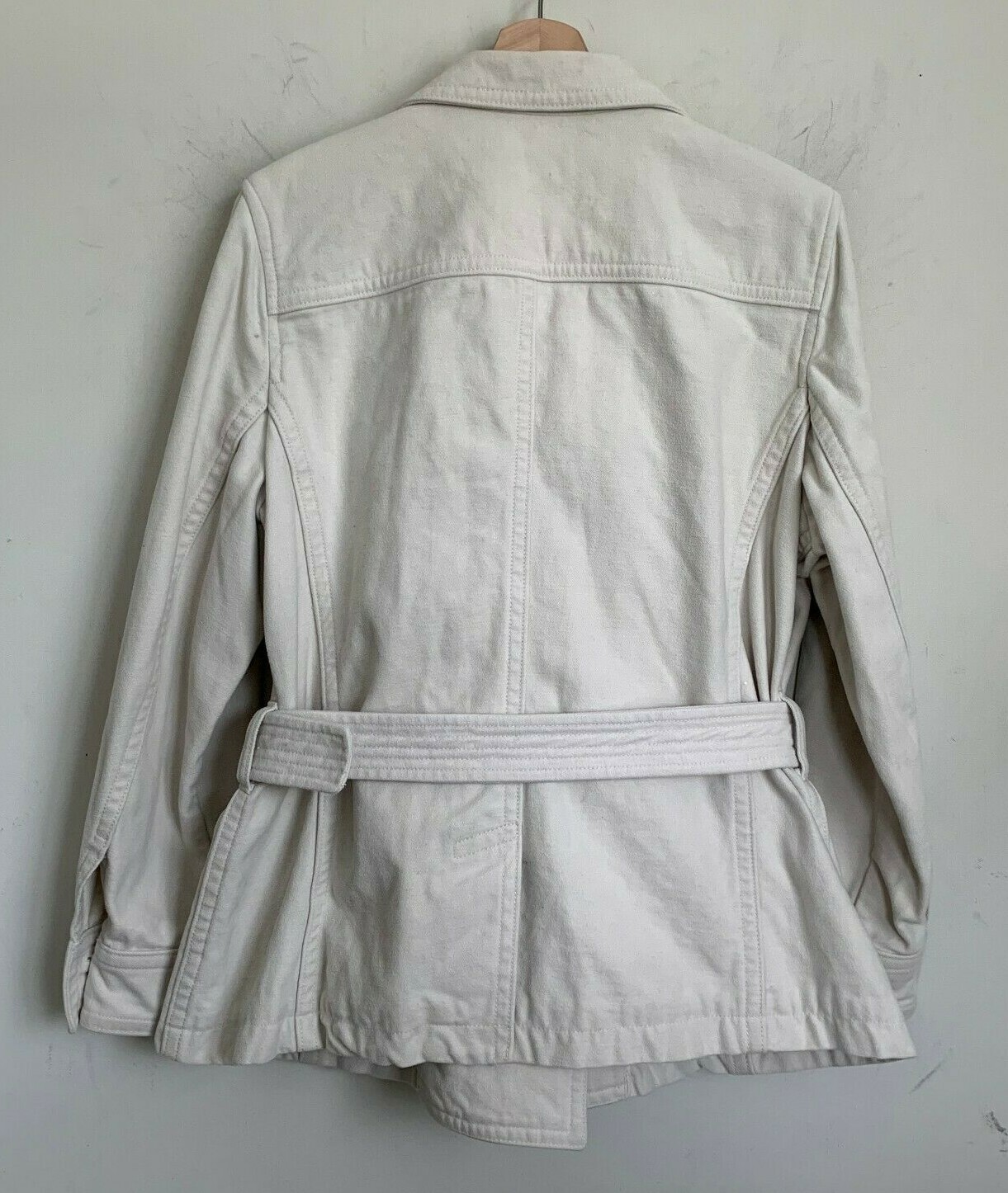 Gap Jacket Ivory Collared Double Breasted Removab… - image 2