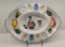 Vintage Deviled Egg Divided Serving Tray Platter Made In Italy Party Entertain