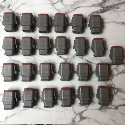 25x Deutch DT06-08SA-E008 DT Series 8 Socket Plug A Key Shrink Boot Adapter New