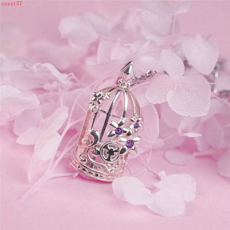 Anime Fate/Stay Night Matou Sakura 925 Silver Necklace Pendant